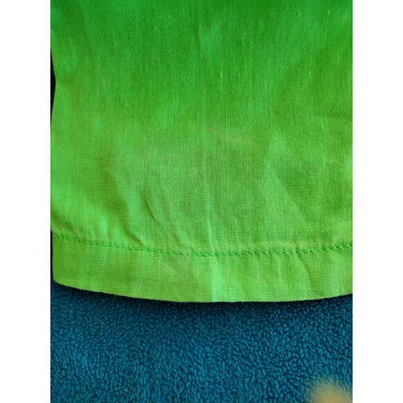 Lilly Pulitzer Taron Mid Rise Linen Pants Womens L Neon Green Drawstring Beach - Picture 14 of 14